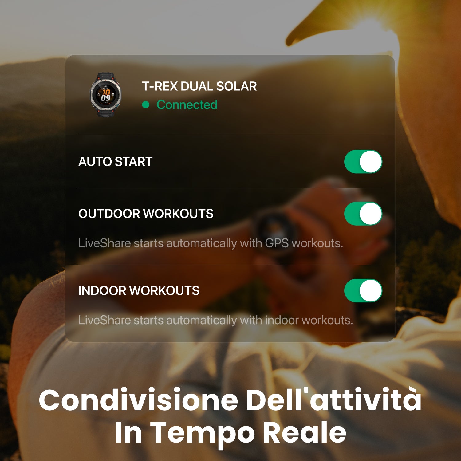 Amazfit T-Rex Dual Solar smartwatch nero 25 giorni batteria