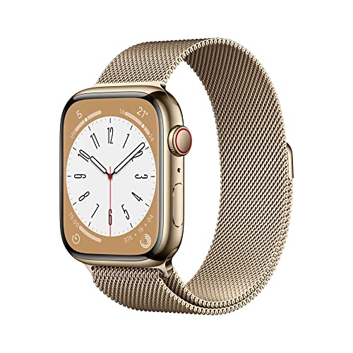 Apple Watch Series 8 45 mm smartwatch GPS Cellular oro acciaio