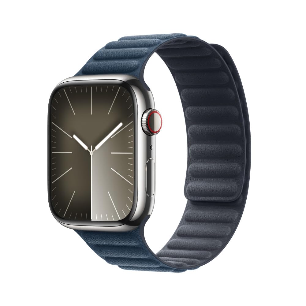 Apple Watch Magnetic Link cinturino 45mm blu Pacifico M/L FineWoven