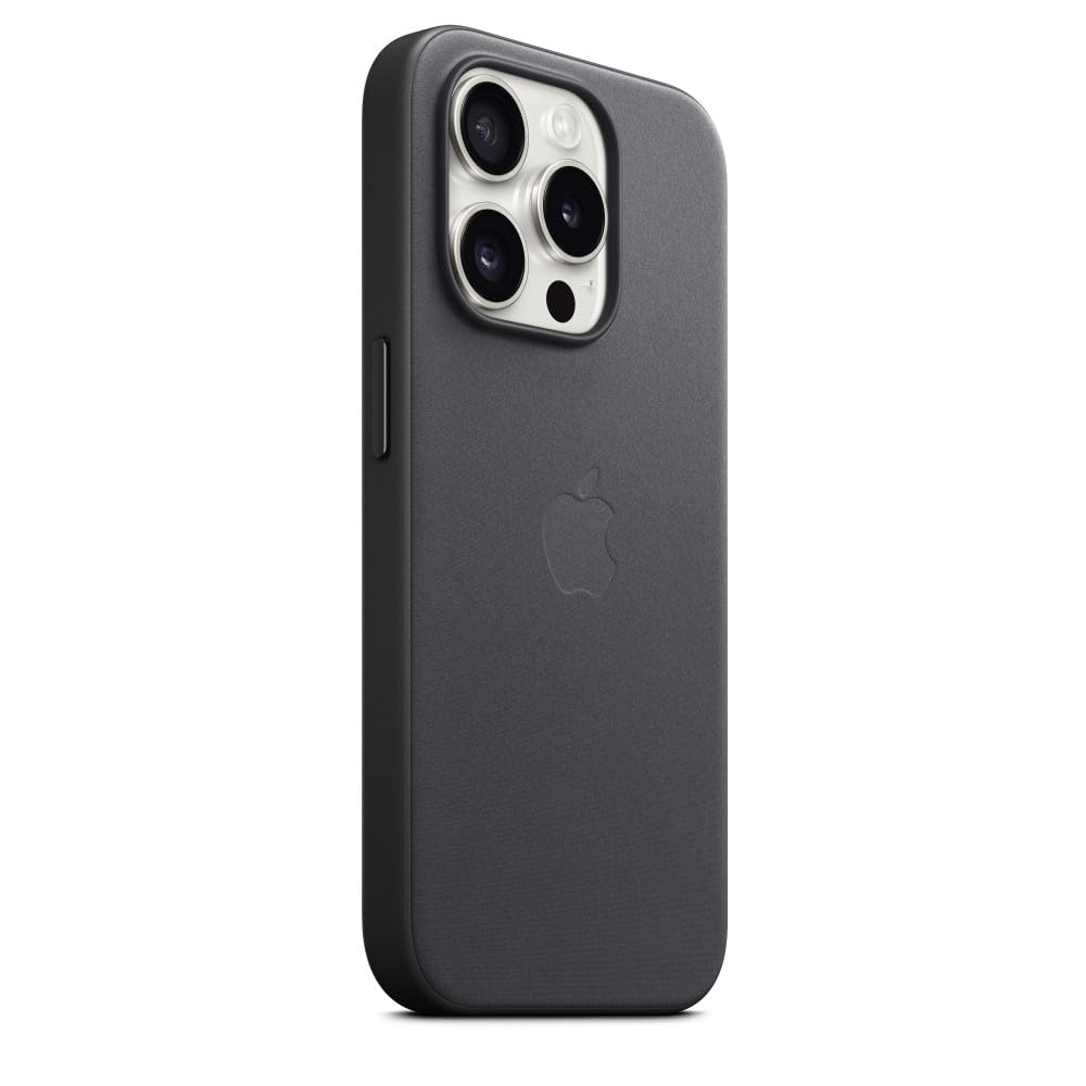 Apple Custodia FineWoven iPhone 15 Pro MagSafe Nero Microtwill