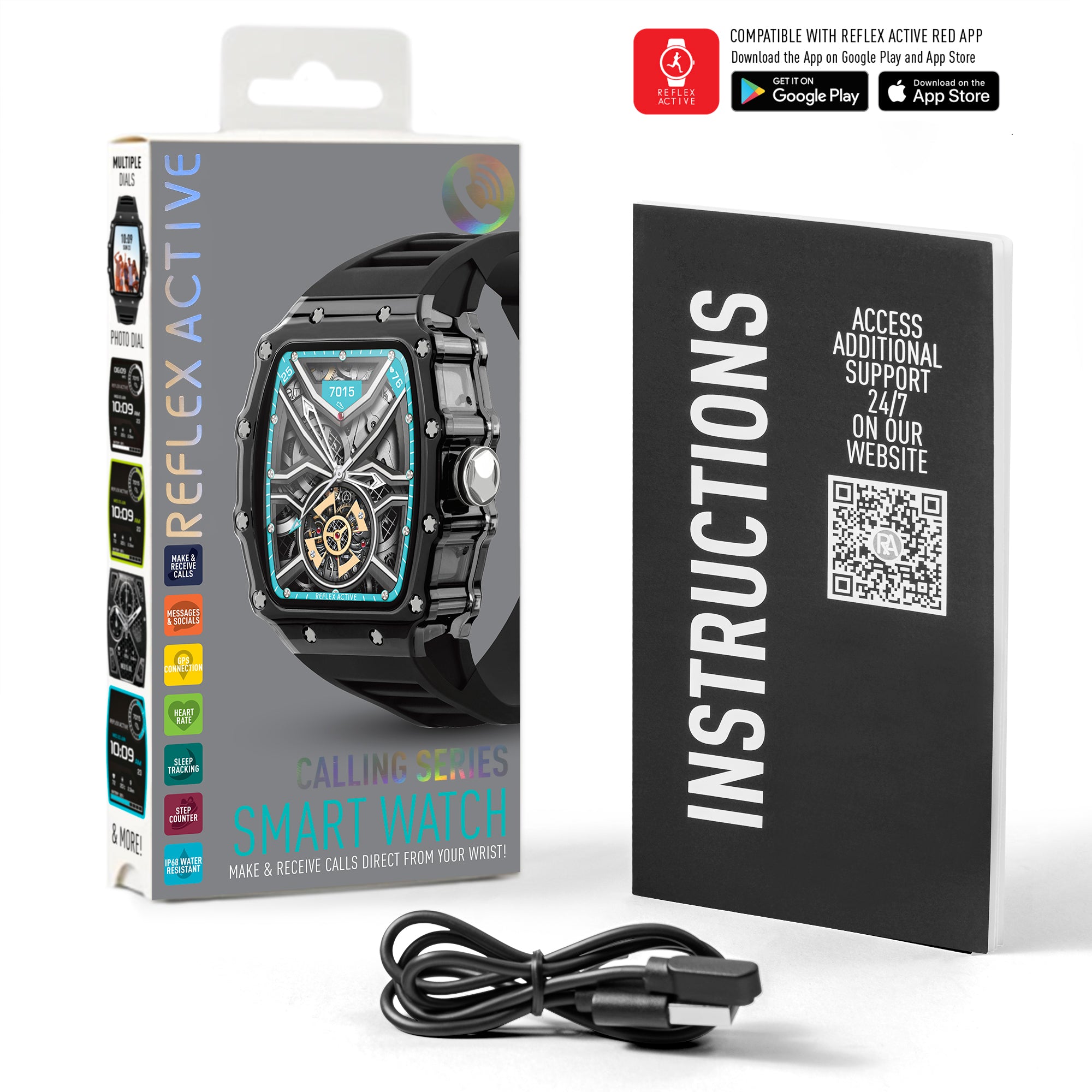 Reflex Active Nexus 100 S XL smartwatch nero chiamate