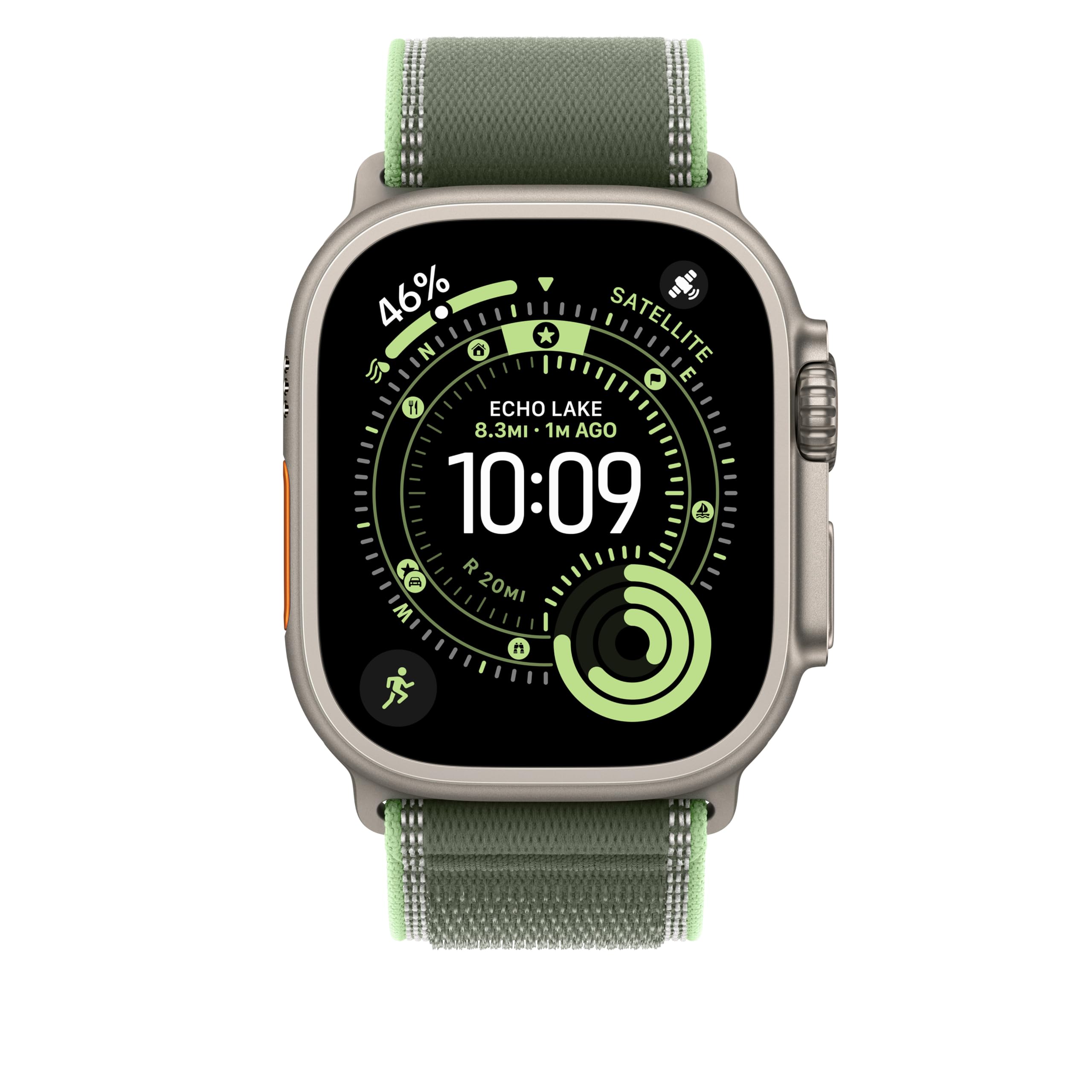 Apple Watch Trail Loop 49 mm cinturino verde neon nylon