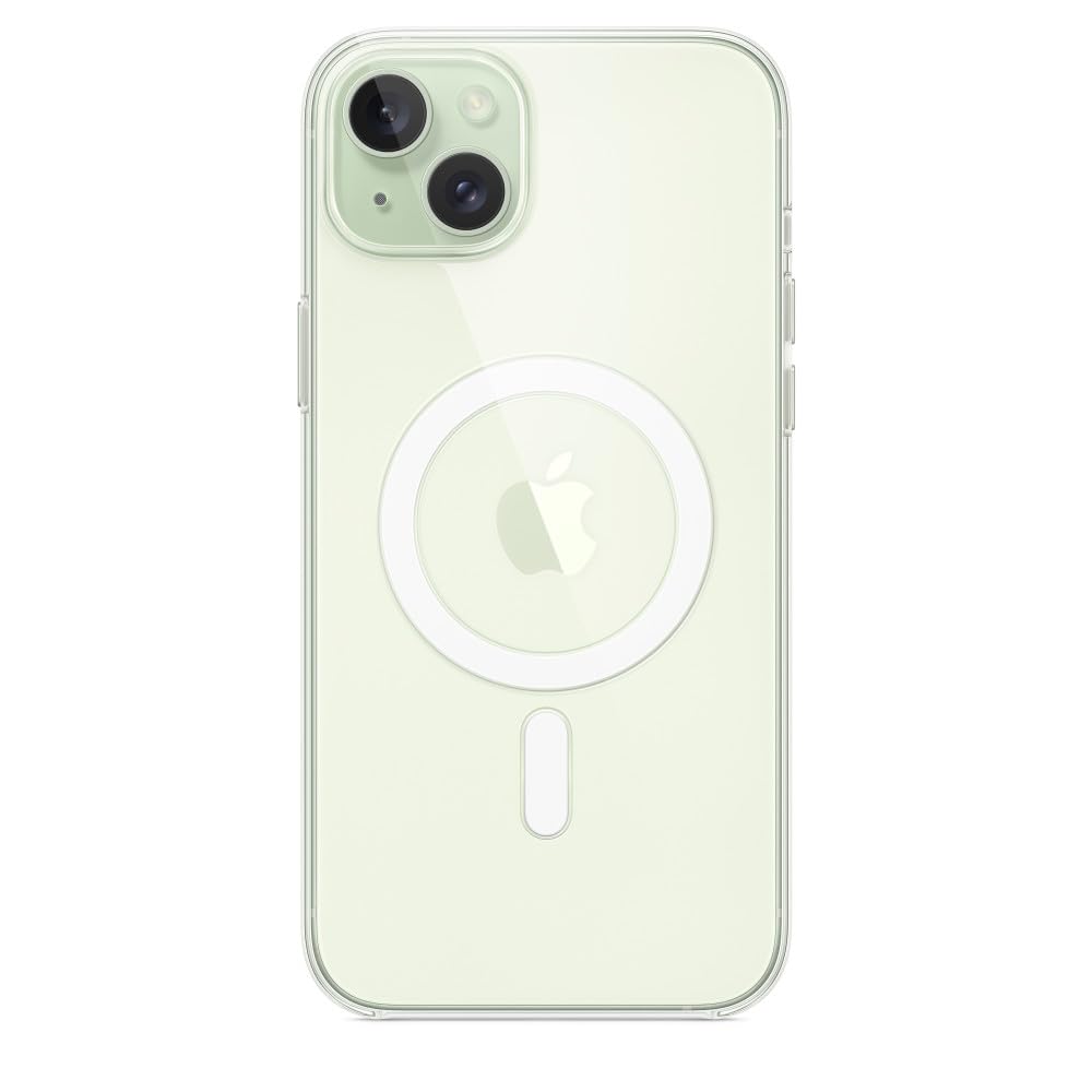 Apple custodia MagSafe trasparente iPhone 15 Plus anti ingiallimento