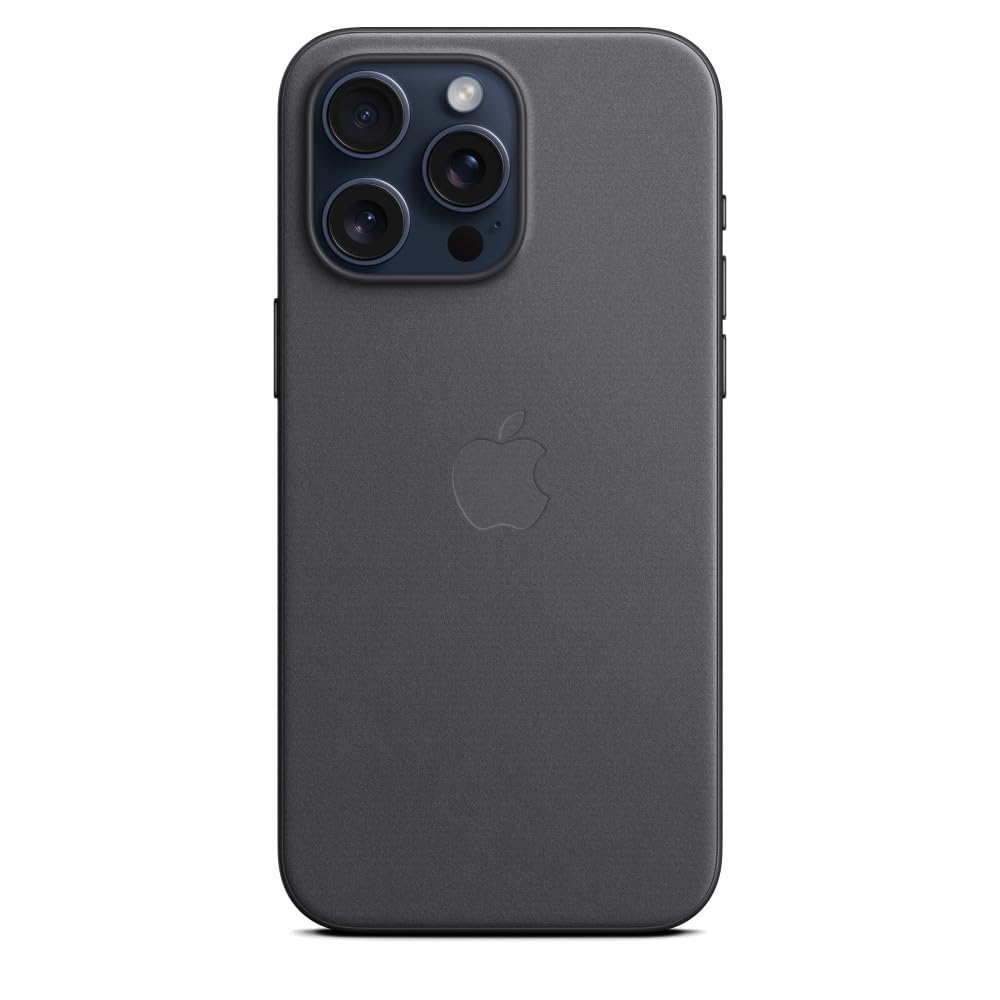 Apple FineWoven Custodia iPhone 15 Pro Max Nero MagSafe