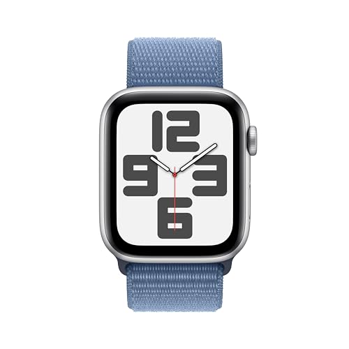 Apple Watch SE 2 Gen 2023 GPS 44 mm Smartwatch Argento Blu Inverno