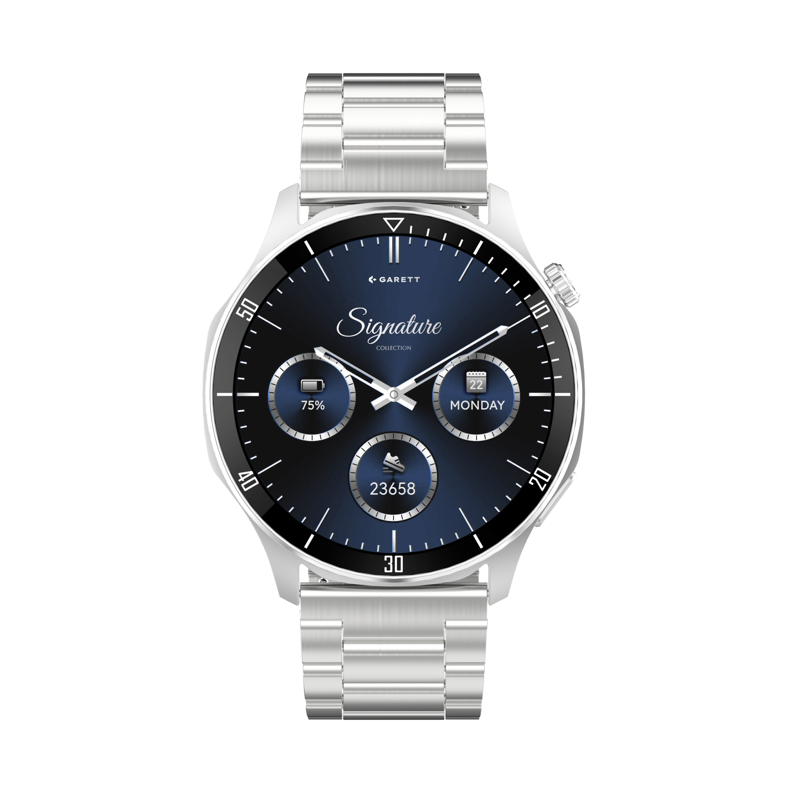 Garett Prime smartwatch argento display AMOLED
