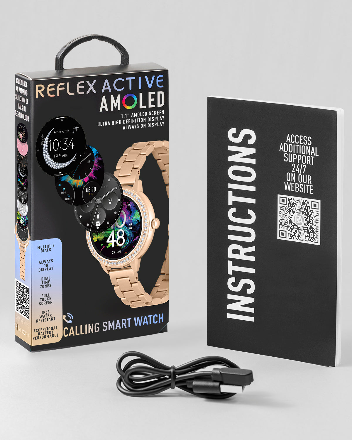 Reflex Active Spectra 300 R Lux smartwatch oro rosa pietre