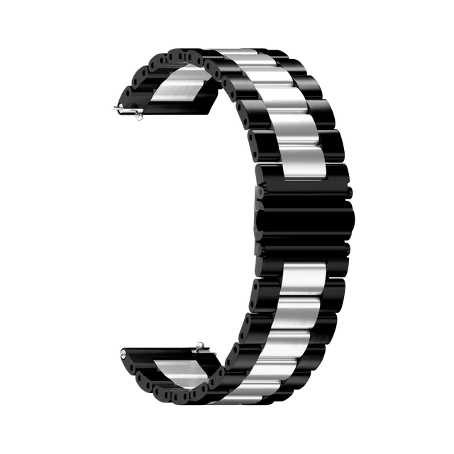 Maoo Cinturino Smartwatch in Acciaio Nero Argento 22mm