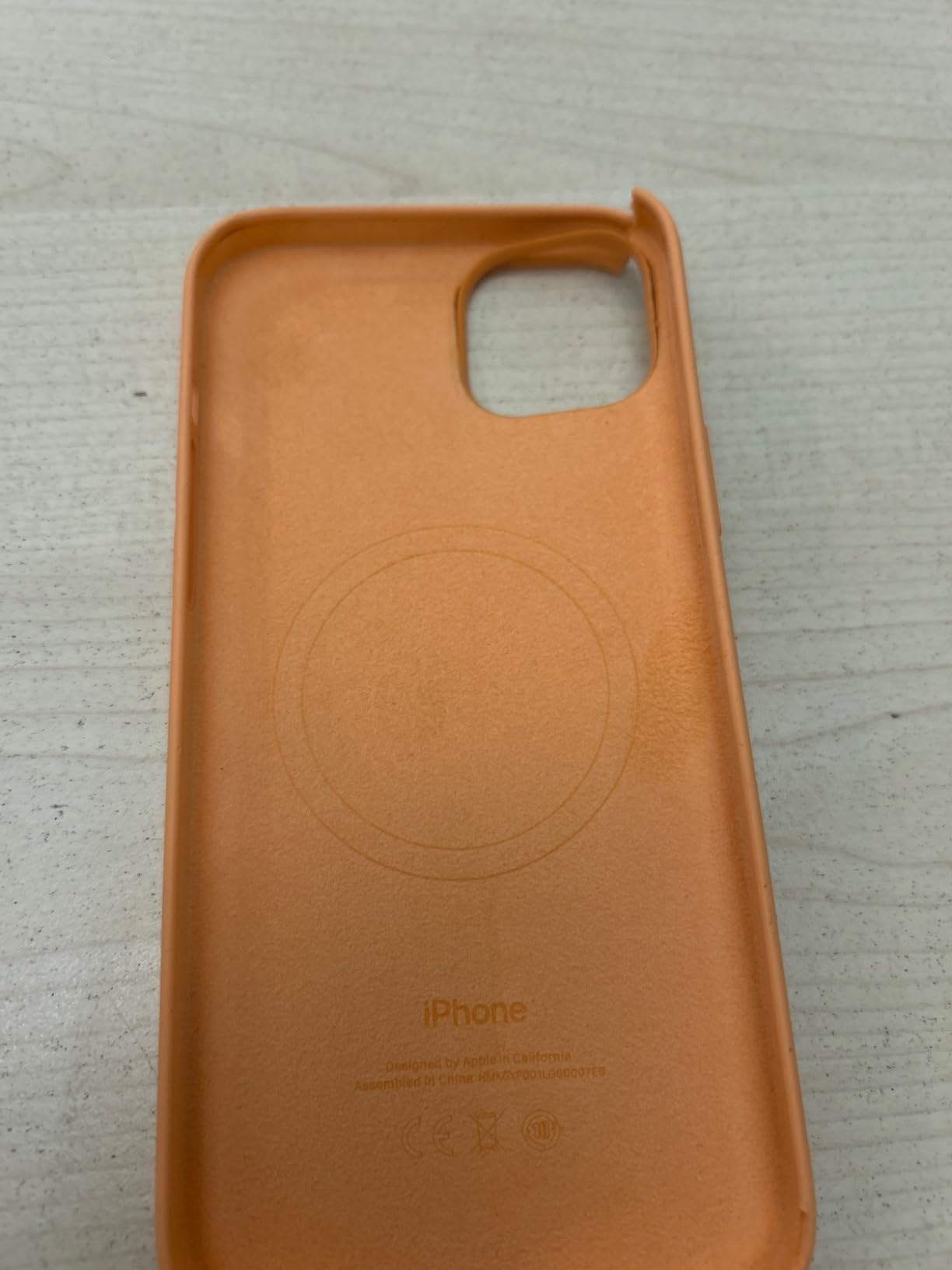 Apple Custodia MagSafe iPhone 15 Plus cover silicone aranciata