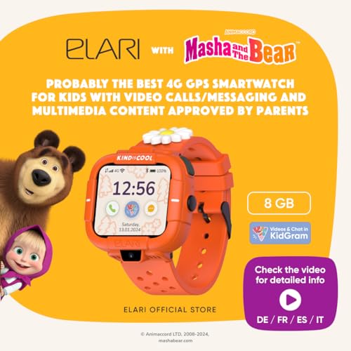 Elari KidPhone Masha e Orso smartwatch bambini 4G arancione GPS