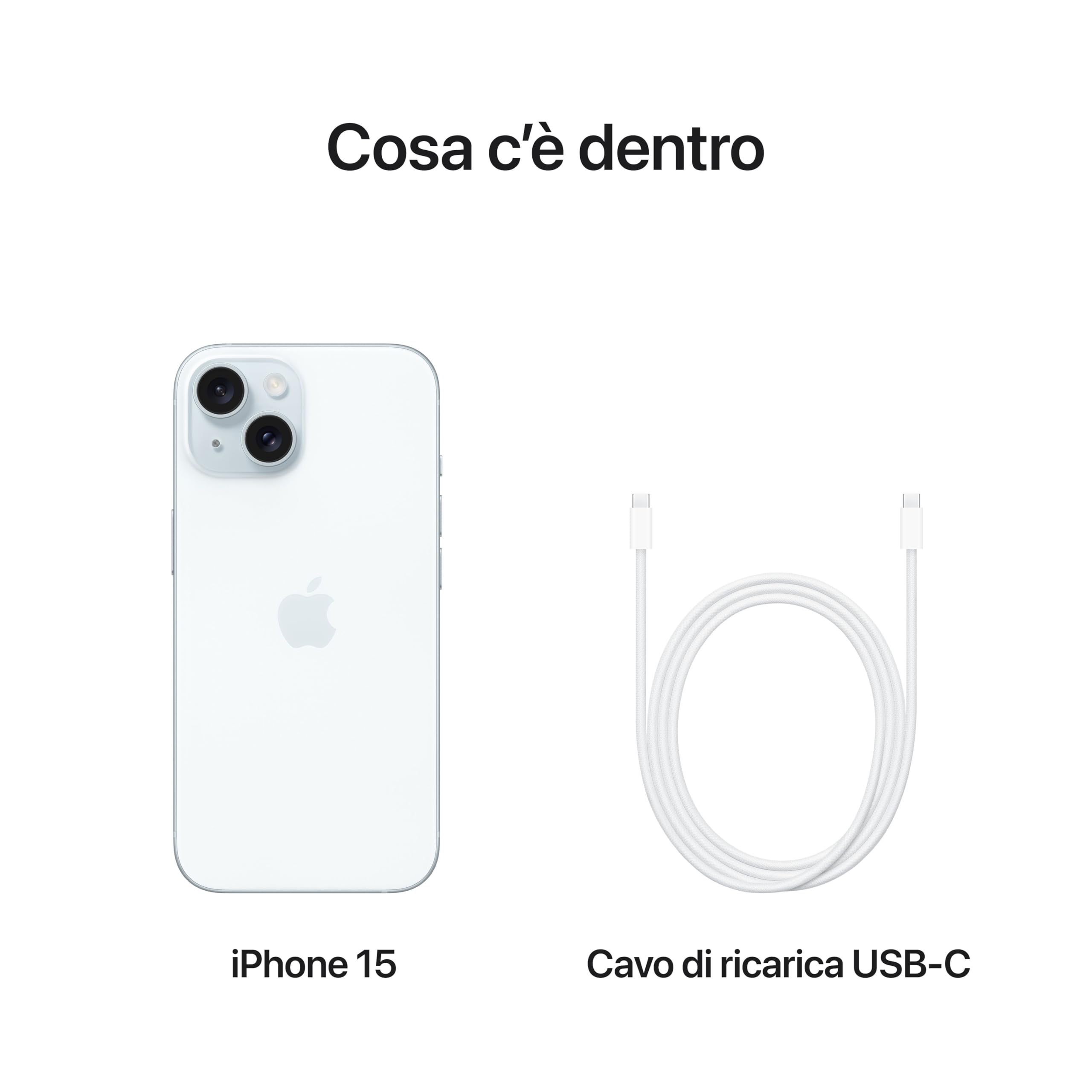 Apple iPhone 15 smartphone 128GB azzurro 48MP