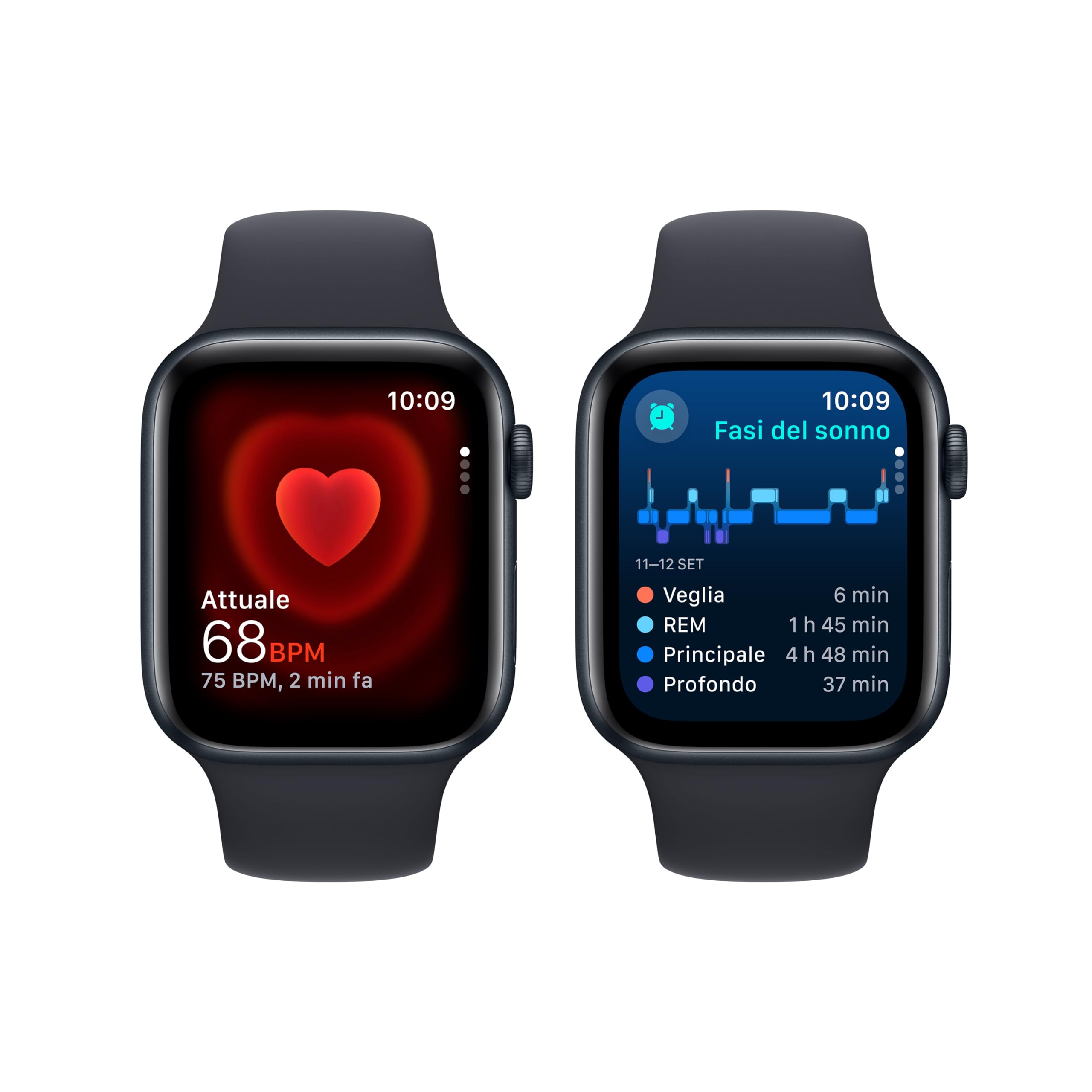 Apple Watch SE 2ª gen GPS + Cellular 44mm smartwatch mezzanotte