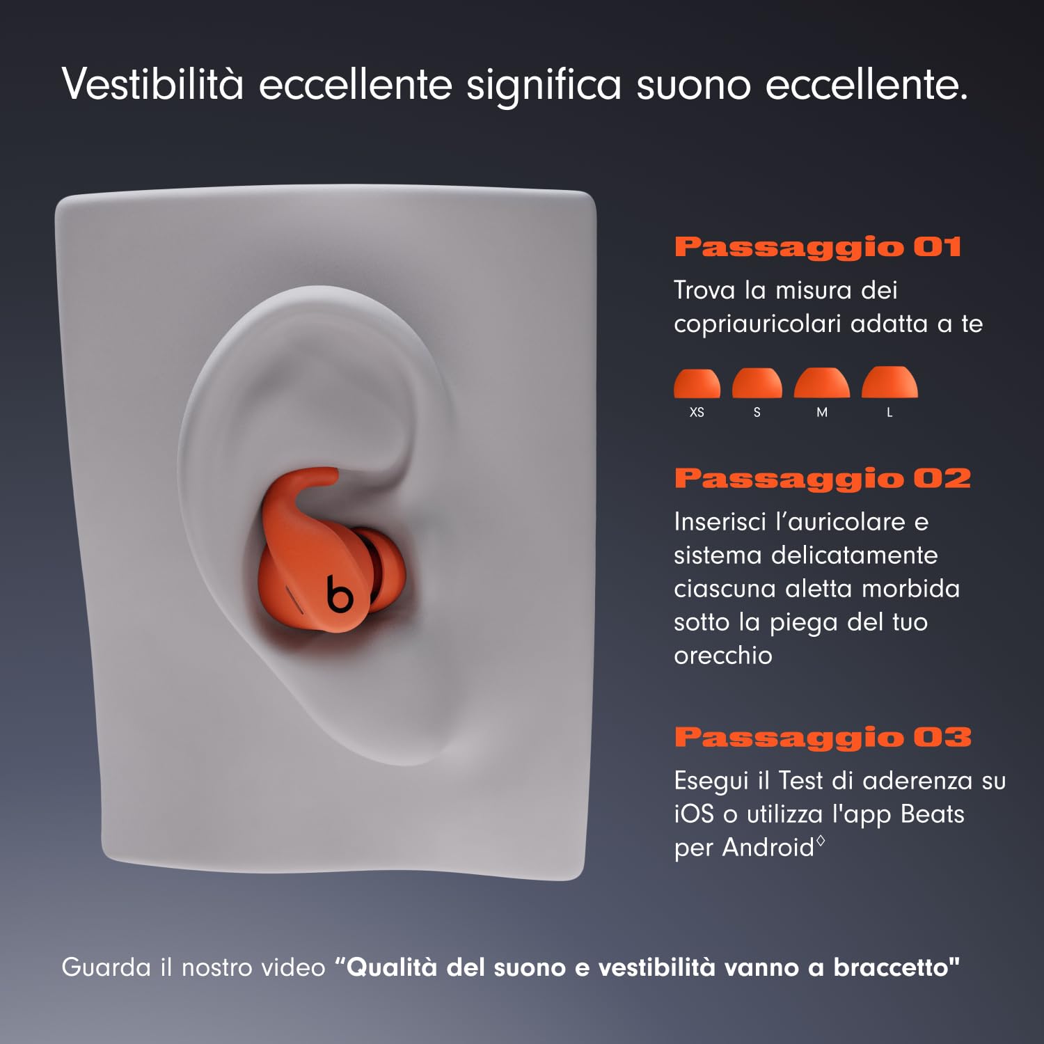 Beats Powerbeats Fit auricolari wireless spark orange IPX4 ANC