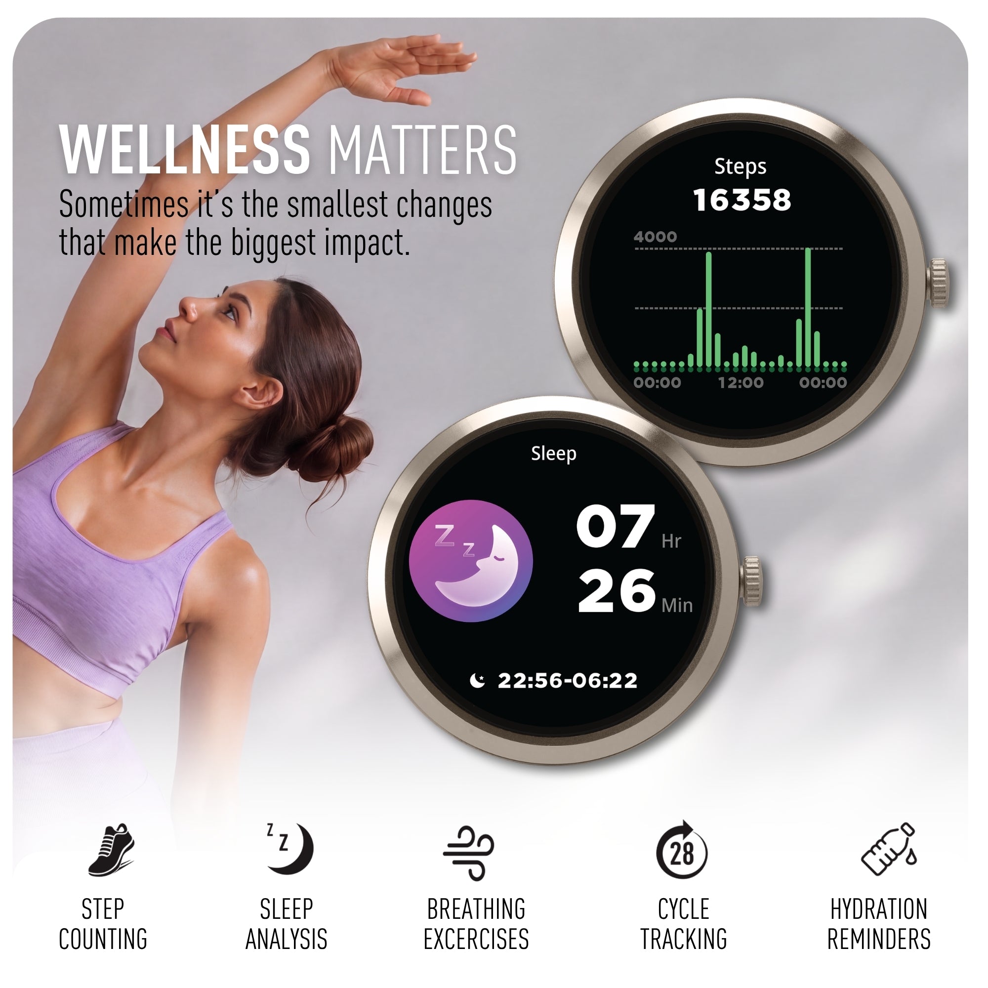 Reflex Active Spectra smartwatch tortora schermo AMOLED