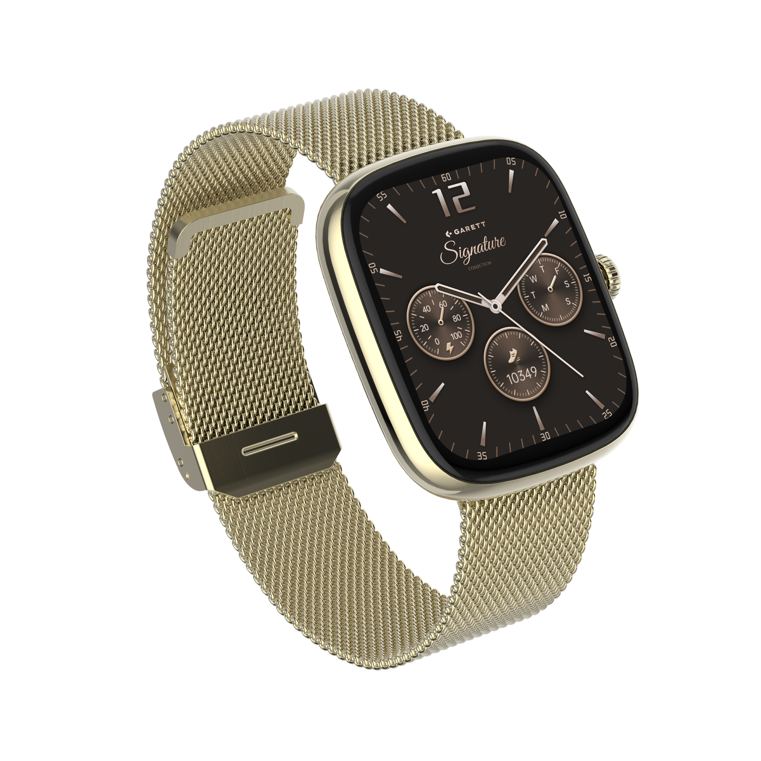 Garett Flow smartwatch oro mesh AMOLED