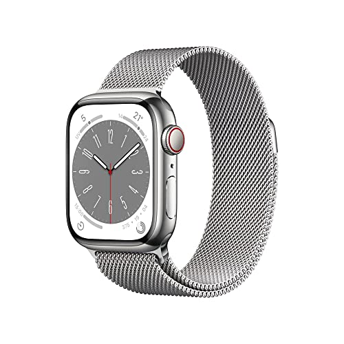 Apple Watch Series 8 smartwatch 41mm cellular acciaio argento
