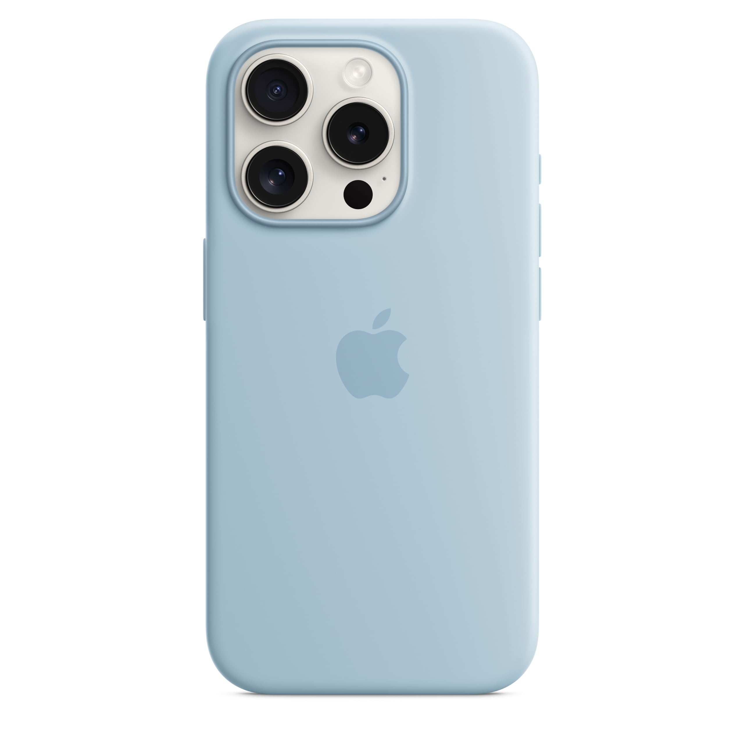 Apple iPhone 15 Pro custodia silicone blu chiaro MagSafe