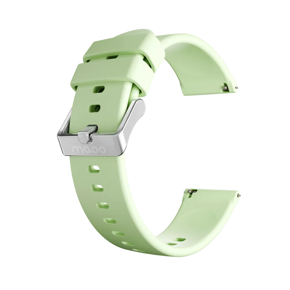 Maoo cinturino in silicone verde chiaro 22mm sport