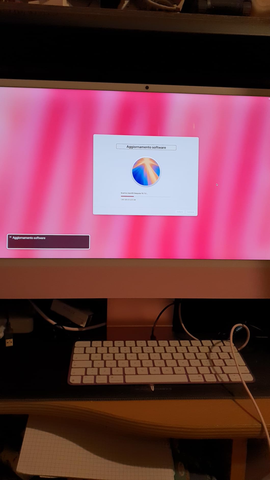 Apple iMac M4 computer 24" 16GB 256GB azzurro