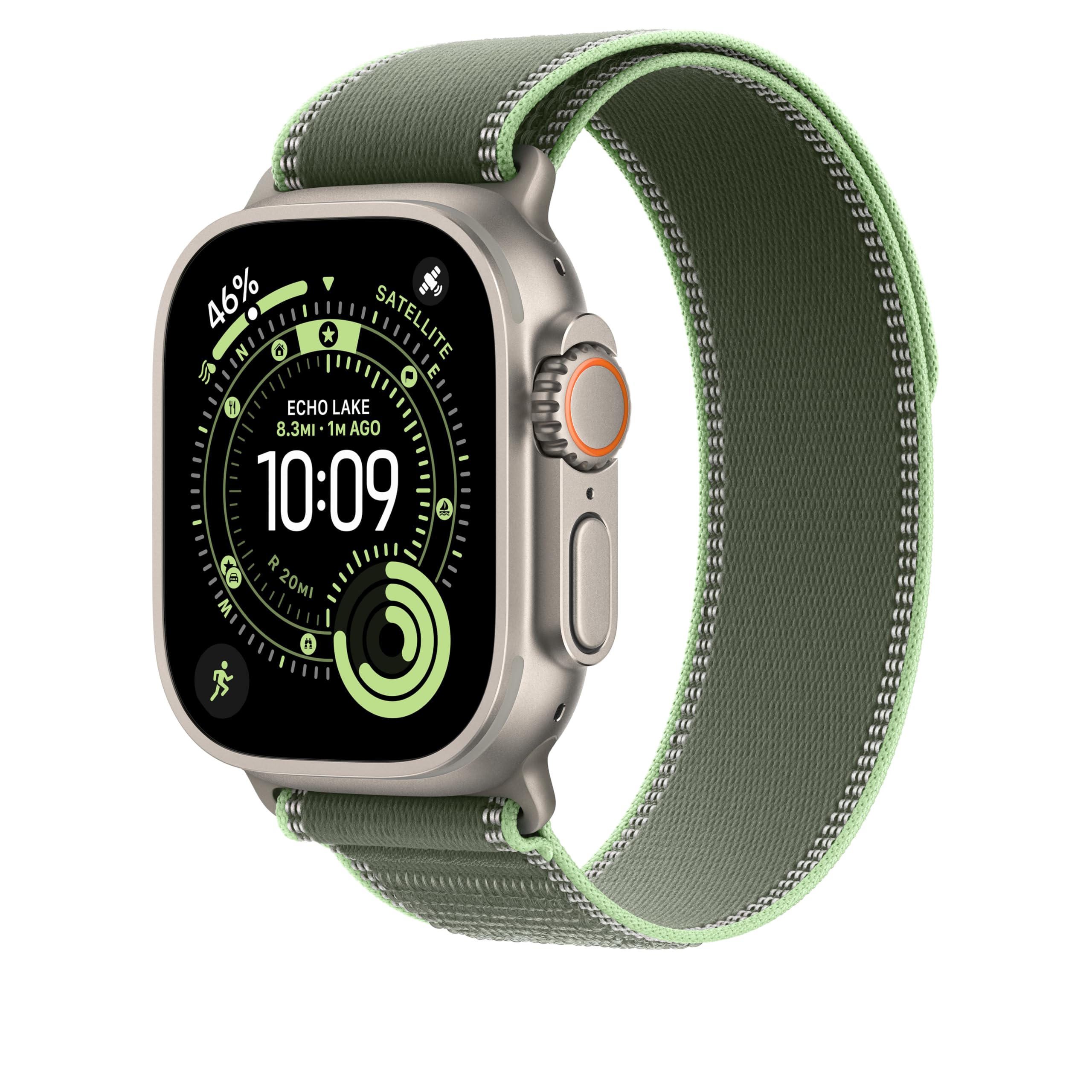 Apple Watch Trail Loop 49 mm cinturino verde neon nylon