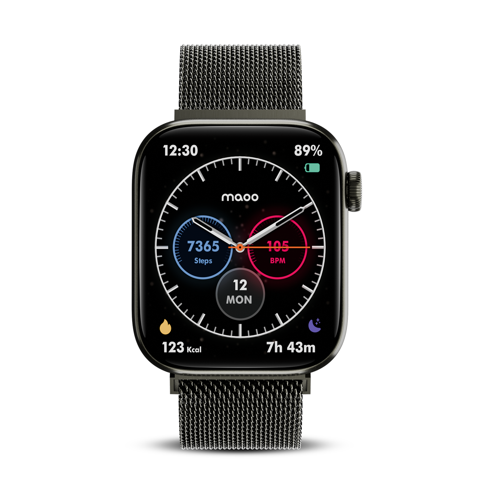 Maoo ProWatch smartwatch gun metal AMOLED