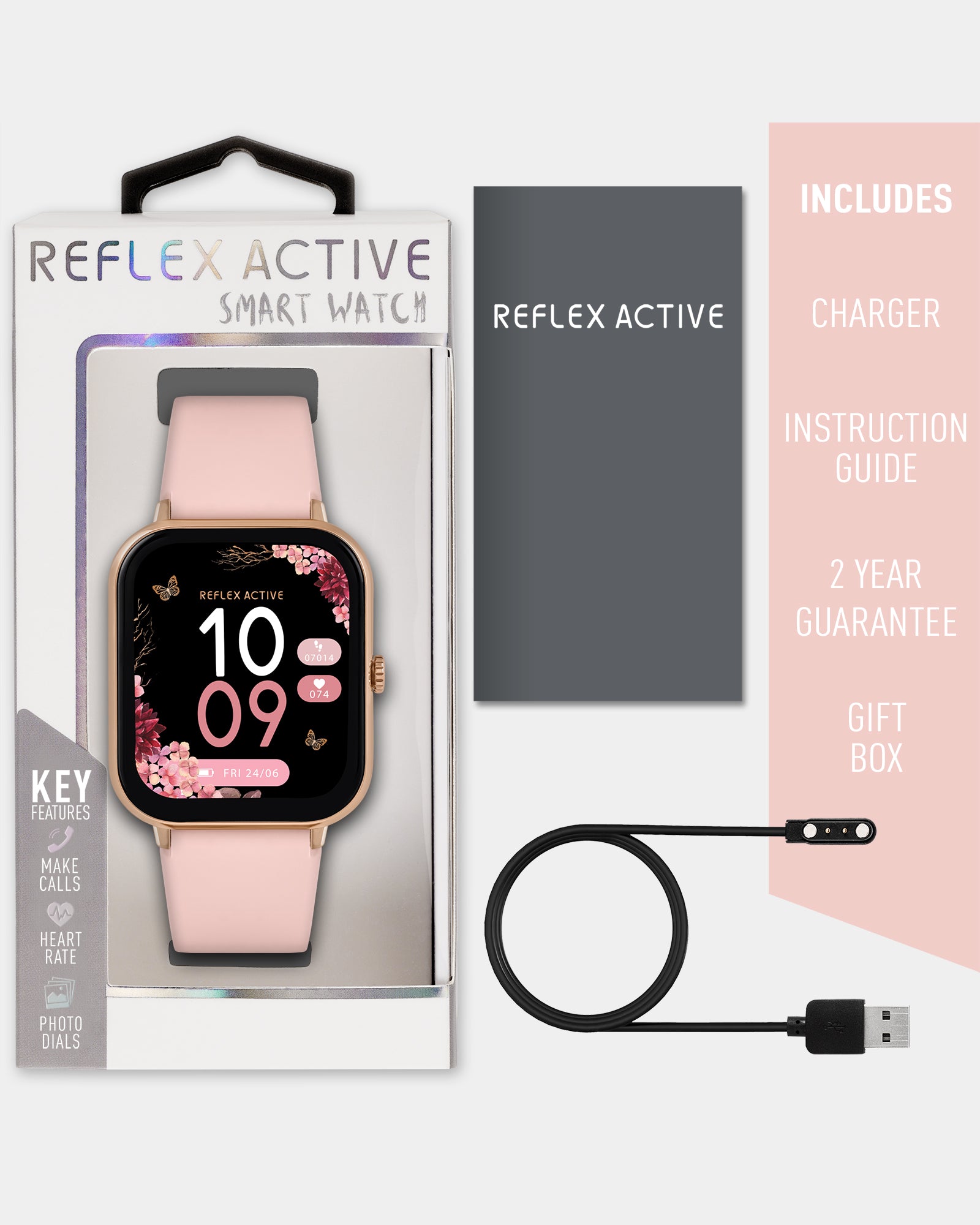 Reflex Active Nexus 100 S smartwatch rosa chiamate 7 giorni