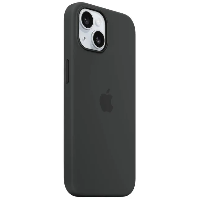 Apple MagSafe custodia silicone iPhone 15 nero