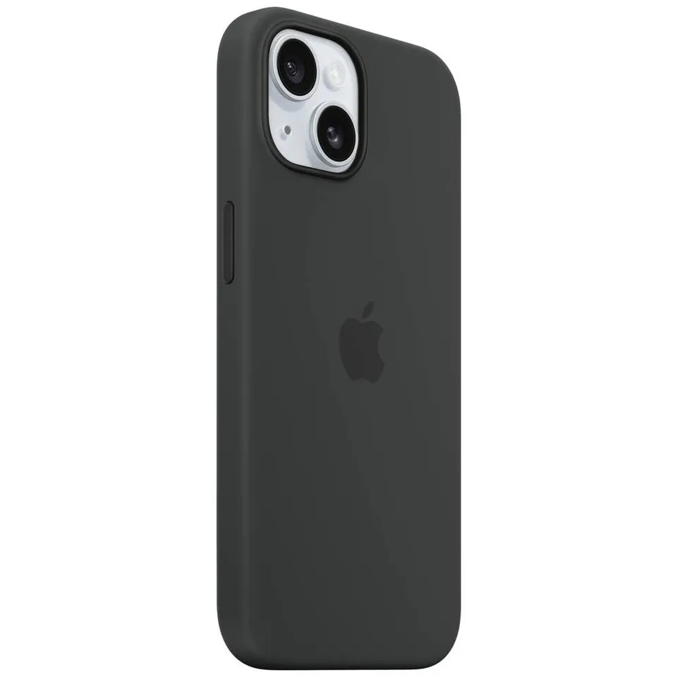 Apple MagSafe custodia silicone iPhone 15 nero