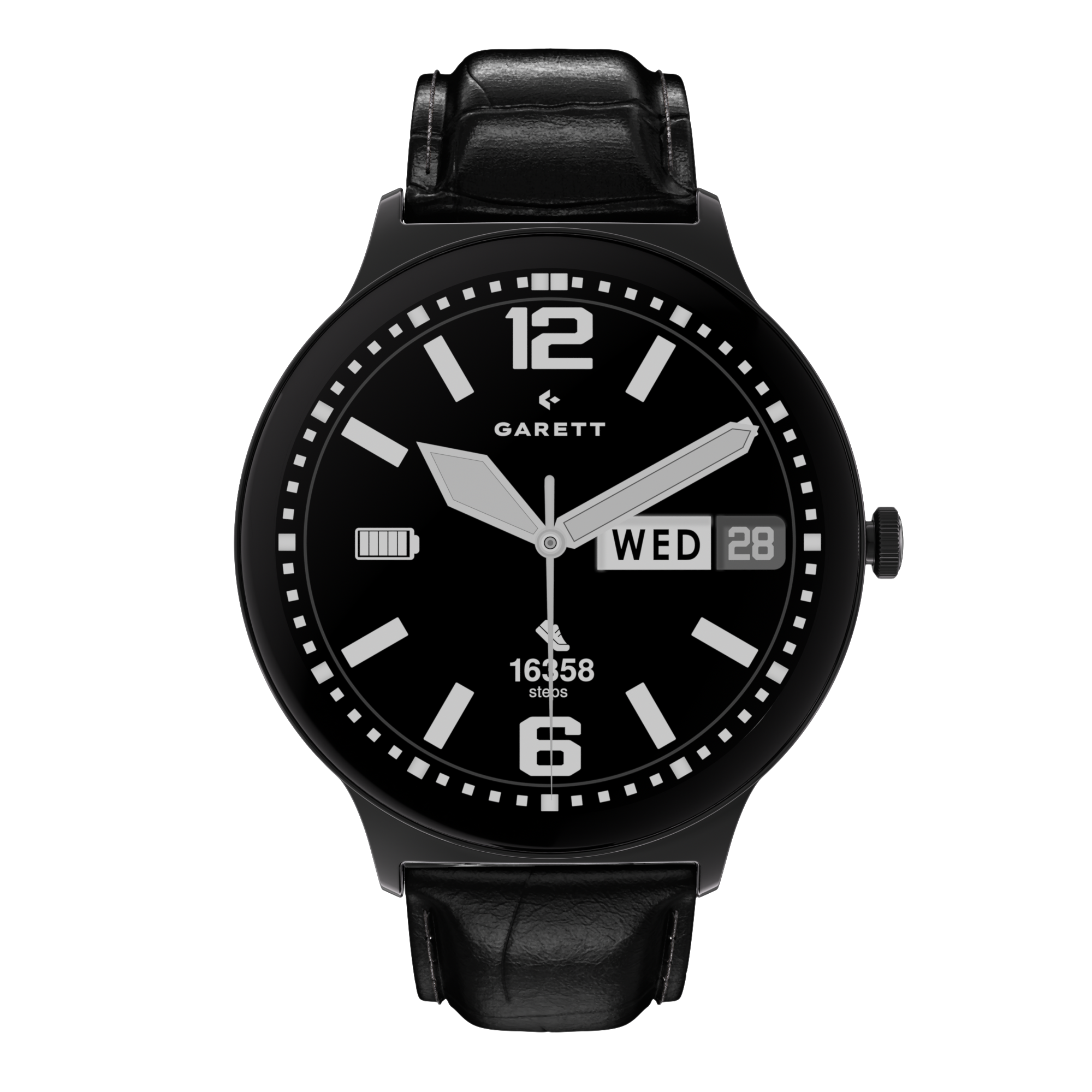Garett Quantum Glow smartwatch nero acciaio AMOLED