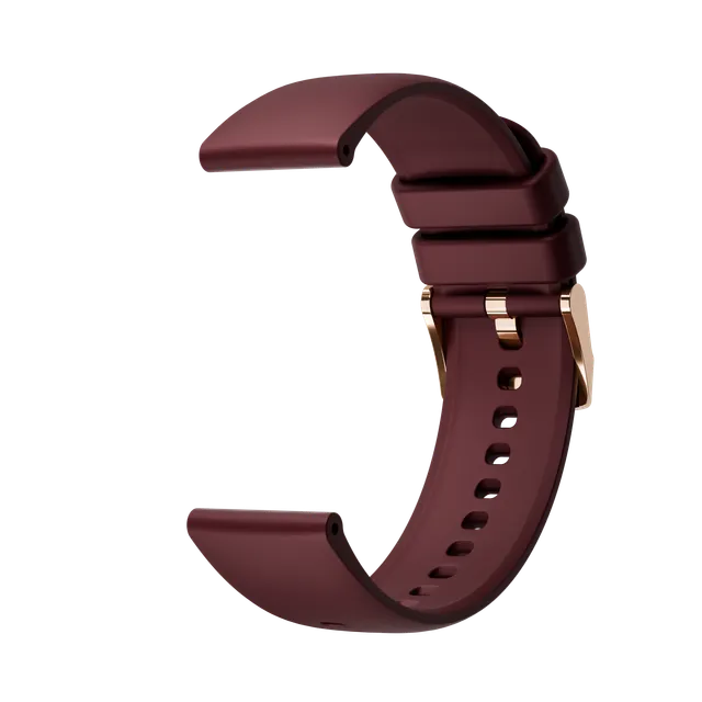 Maoo cinturino silicone rosso fibbia oro 20mm