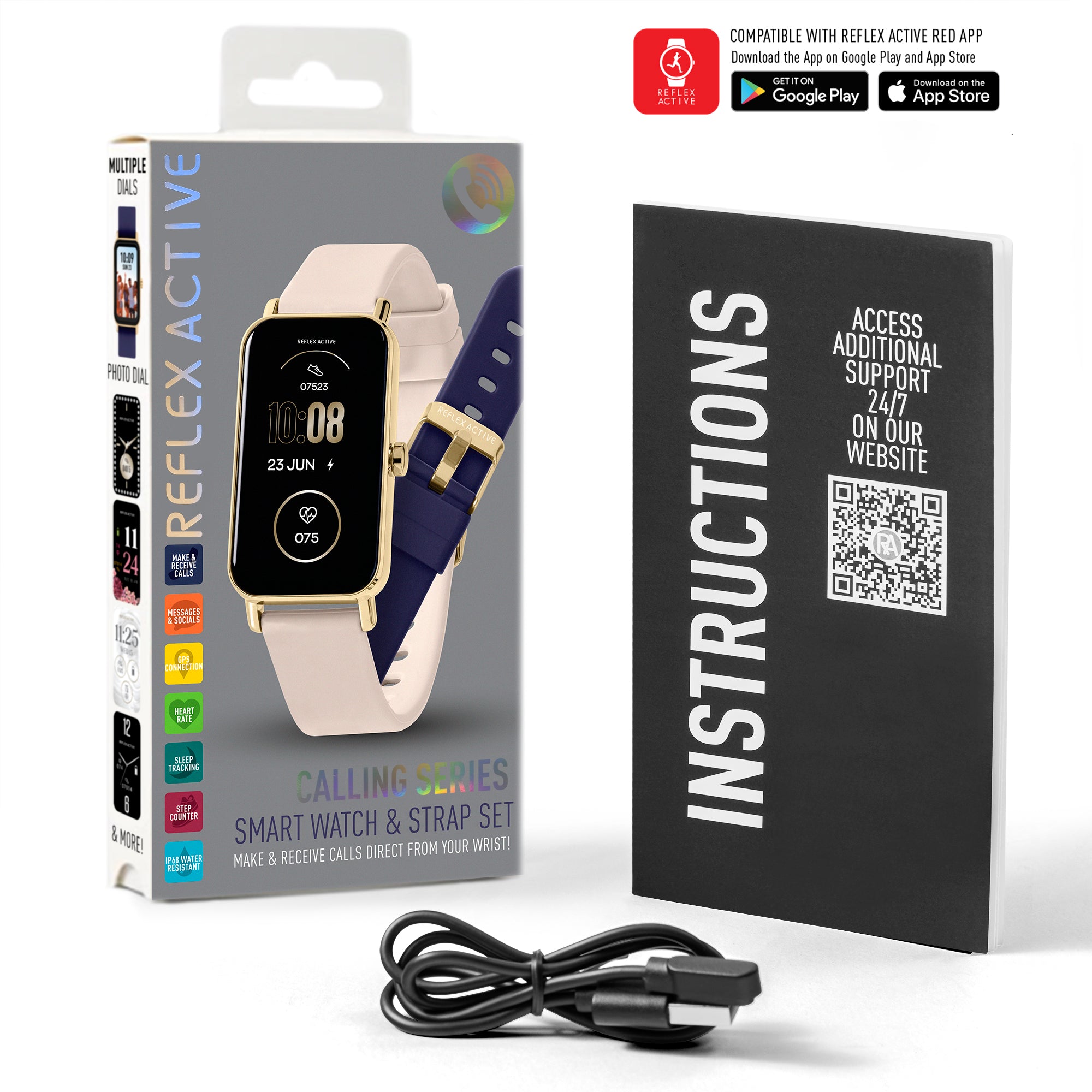 Reflex Active Nexus RA53-2228-SET smartwatch nude blu chiamate