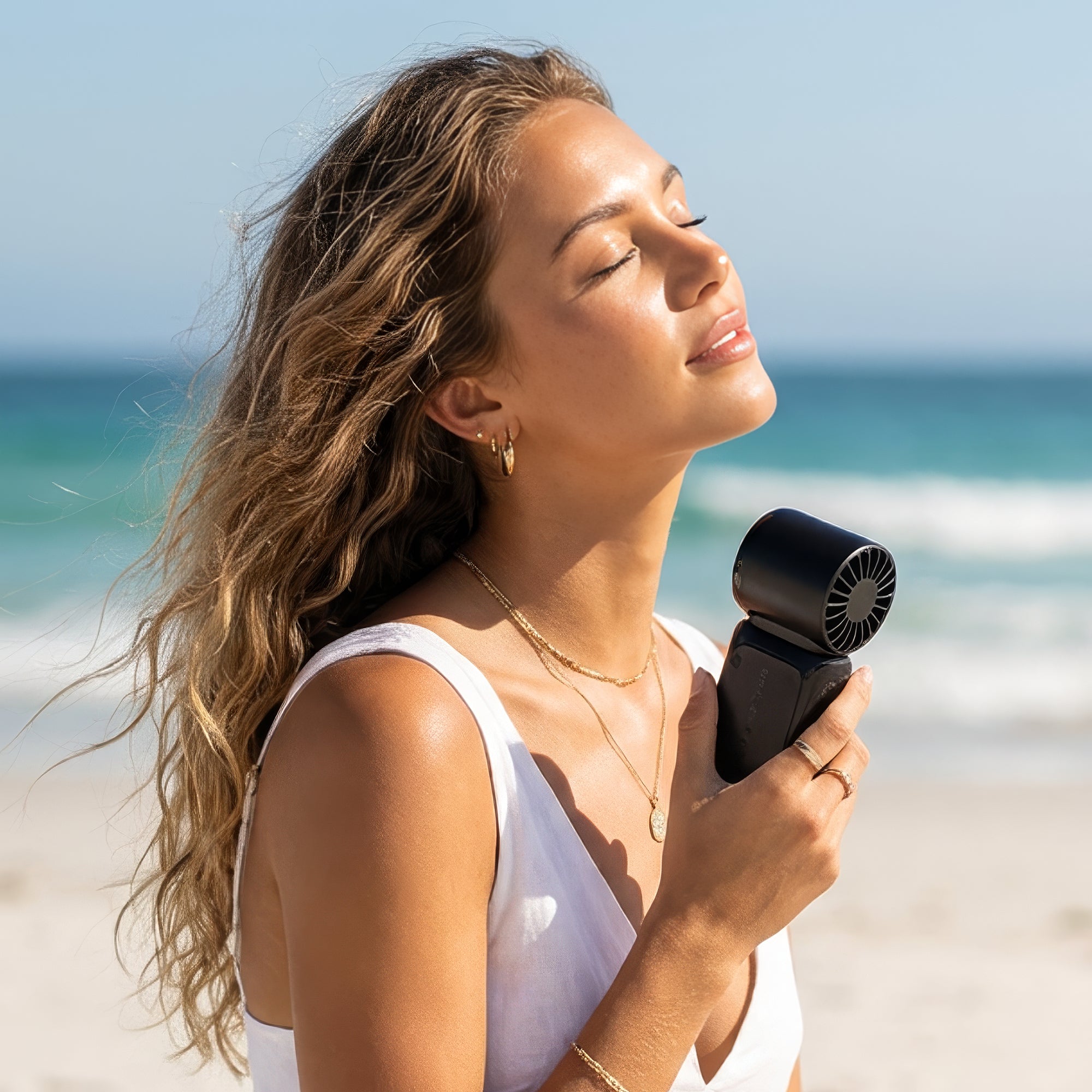 Reflex Active mini ventilatore portatile nero USB-C 8 ore