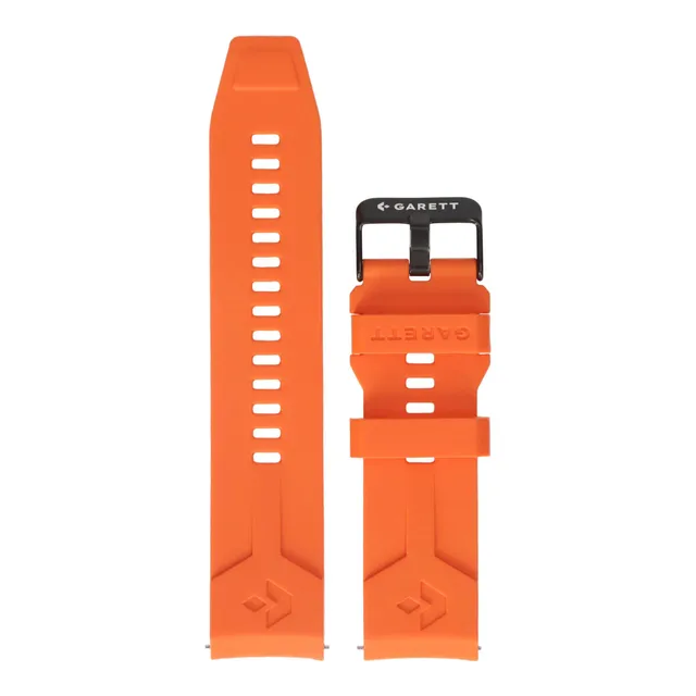 Garett Universal cinturino silicone arancione 22 mm fibbia
