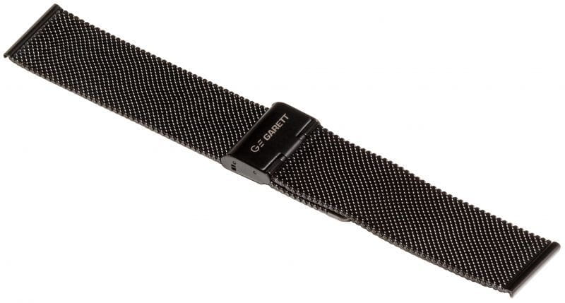 Garett GT18 cinturino acciaio nero 22 mm fibbia