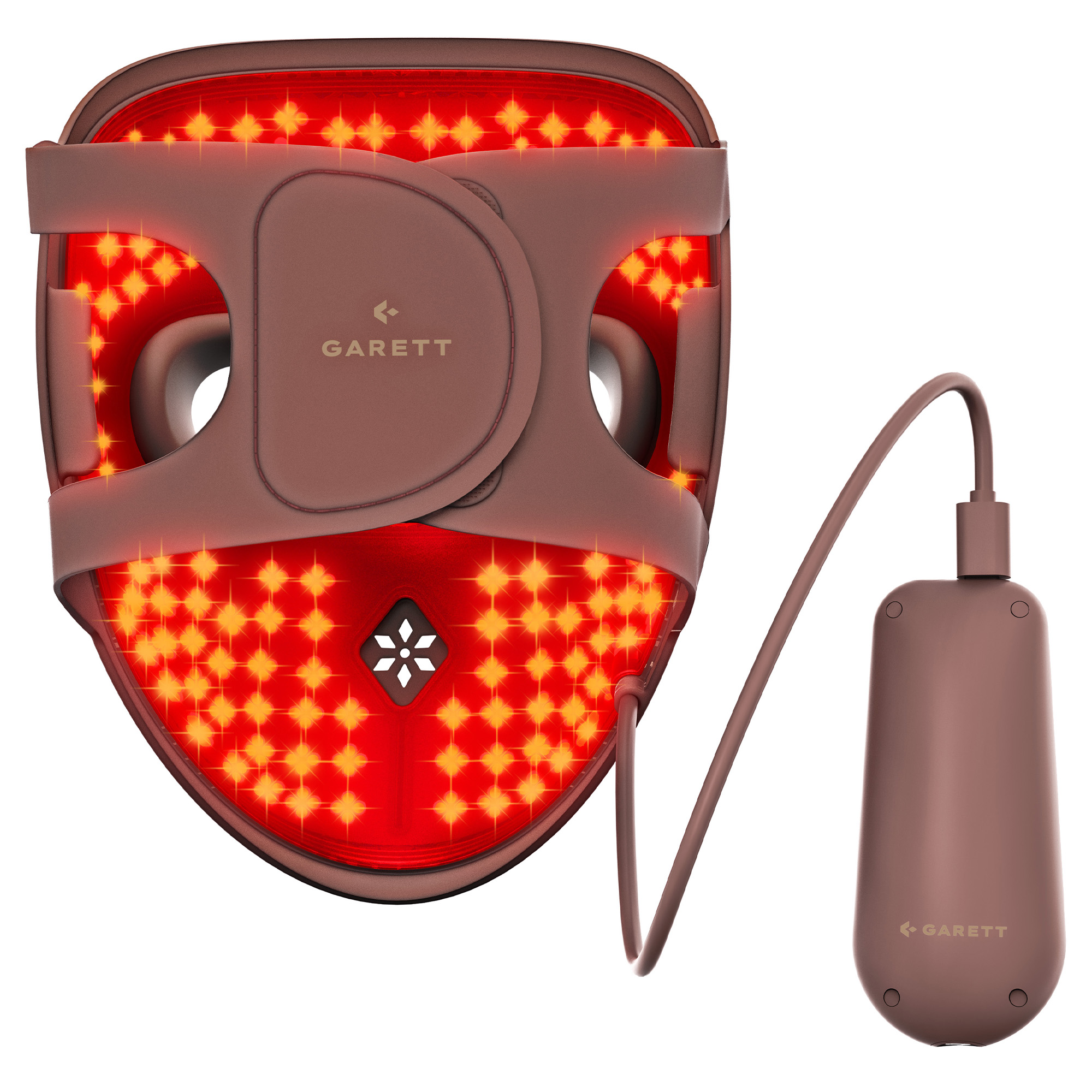 Garett Beauty Skin Ritual maschera LED viso collo marrone