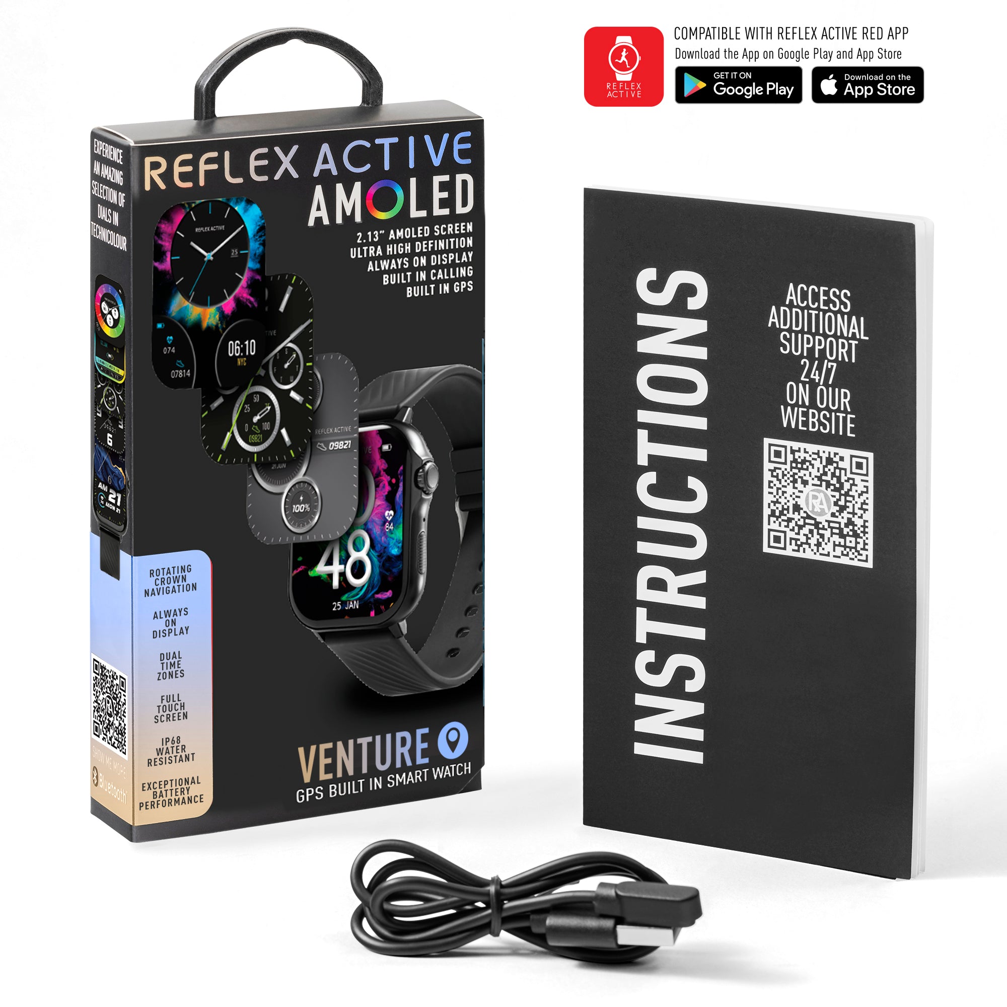 Reflex Active Venture 400 S XL smartwatch nero GPS AMOLED