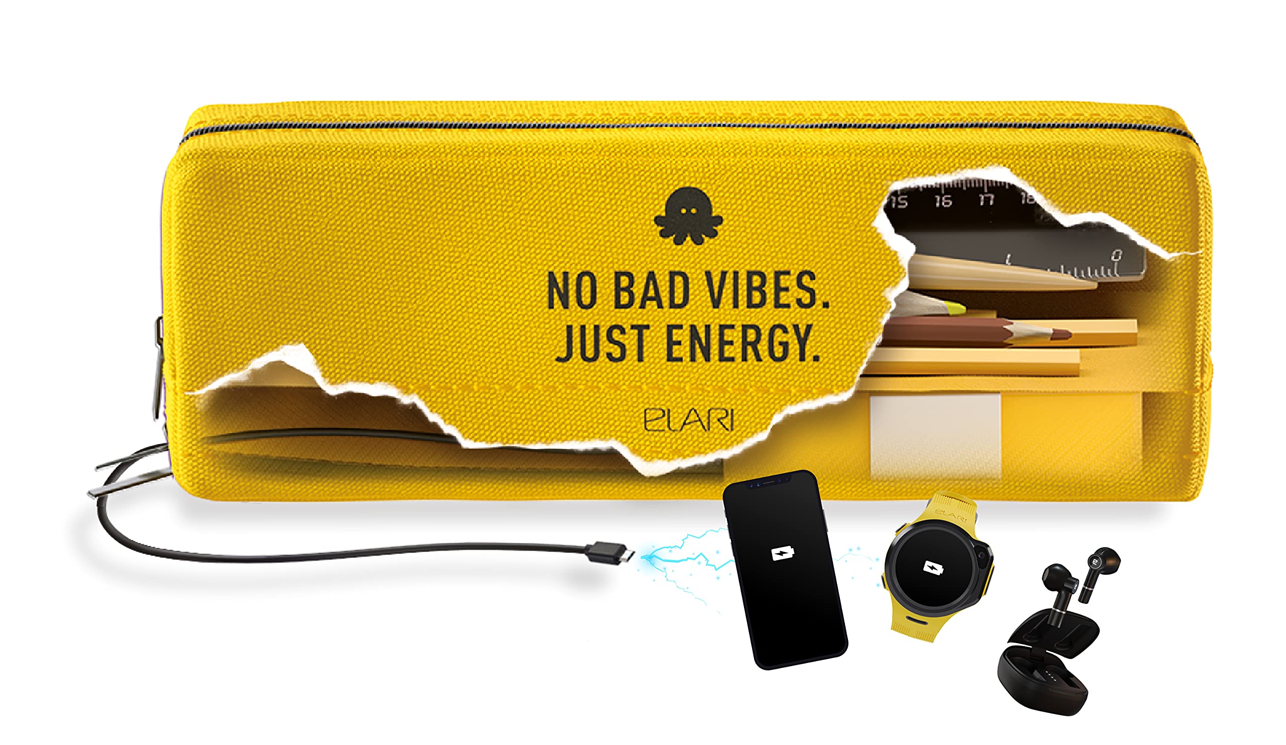 Elari PowerCase astuccio cotone powerbank 2600 giallo