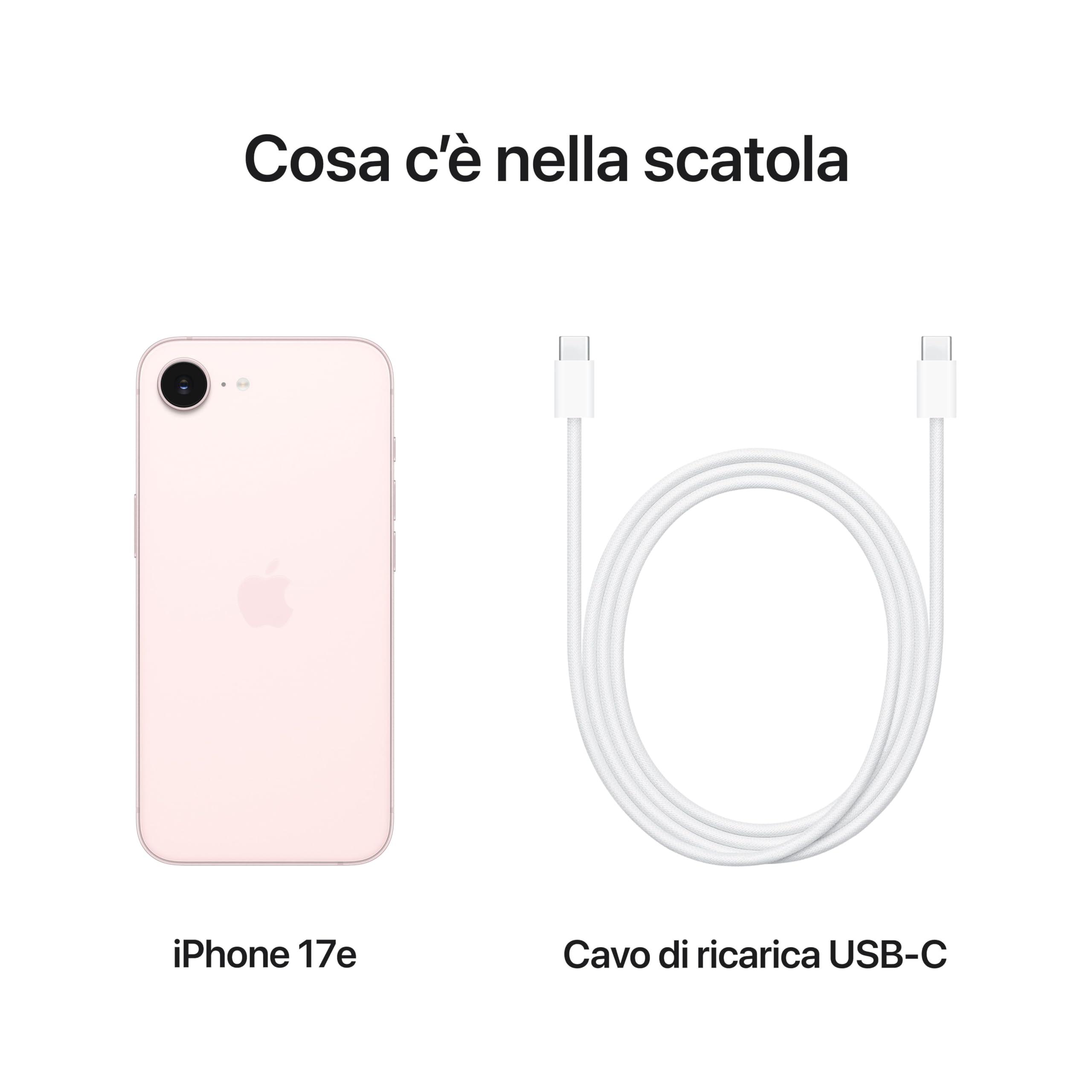 Apple iPhone 17e 256GB smartphone rosa cipria fotocamera 48MP