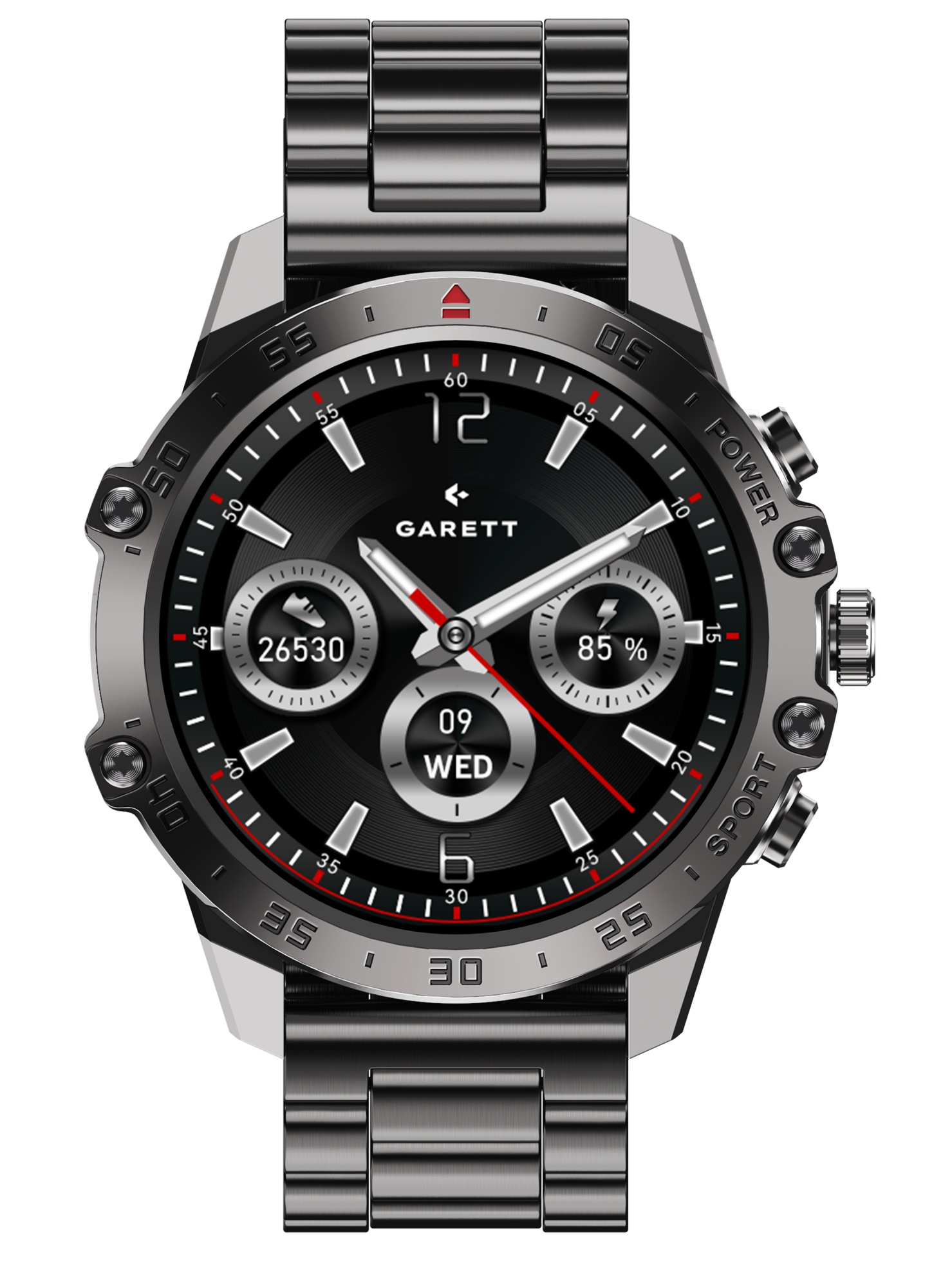 Garett V14 smartwatch nero acciaio AMOLED 8 giorni