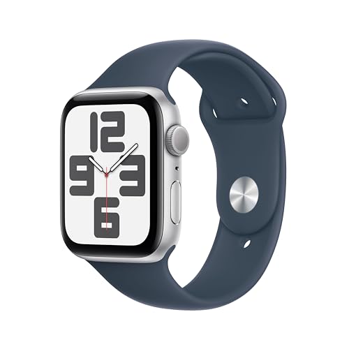 Apple Watch SE 2ª gen GPS 44mm smartwatch argento blu tempesta