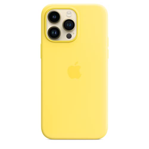 Apple iPhone 14 Pro Max custodia silicone giallo canarino MagSafe