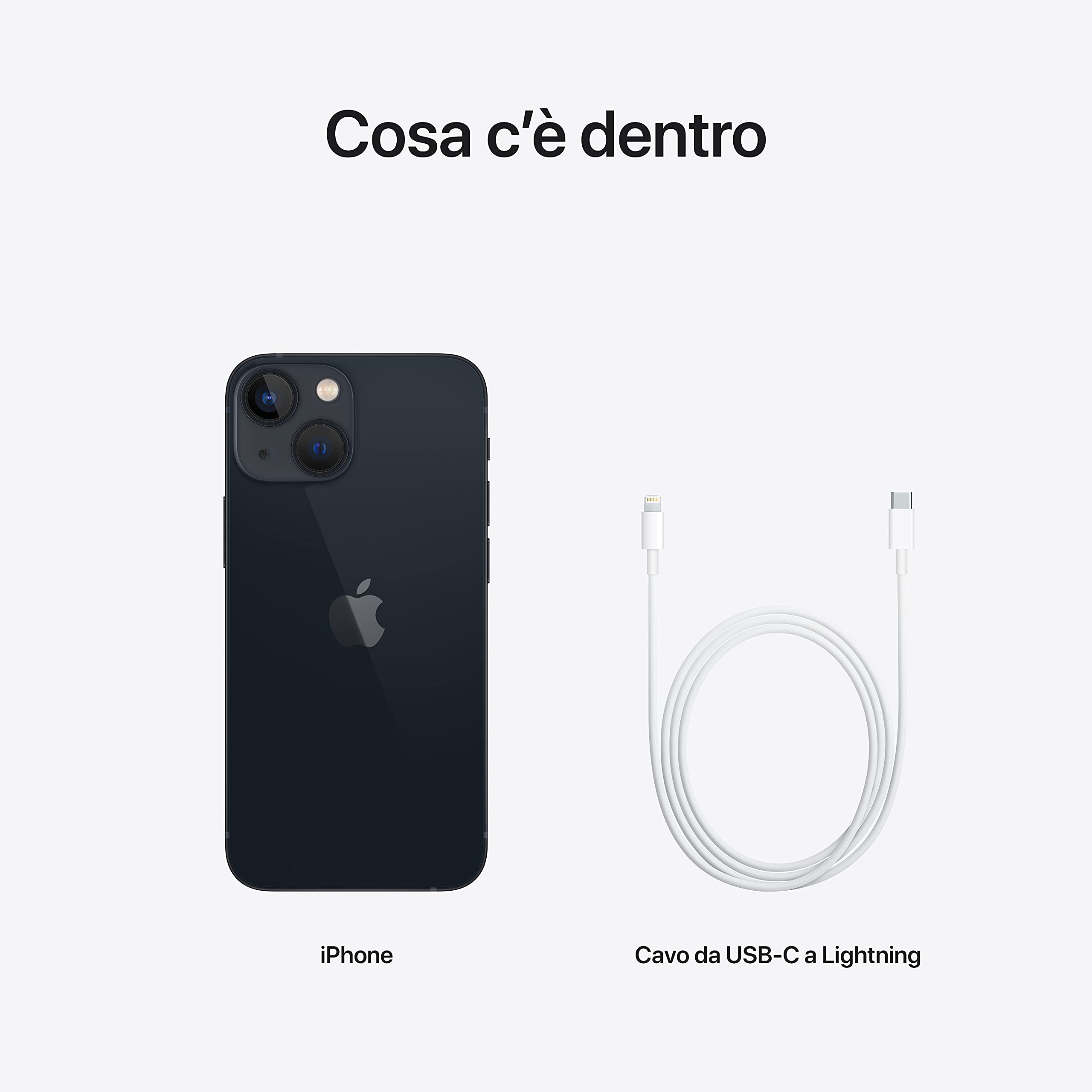 Apple iPhone 13 mini smartphone 256GB mezzanotte 5G
