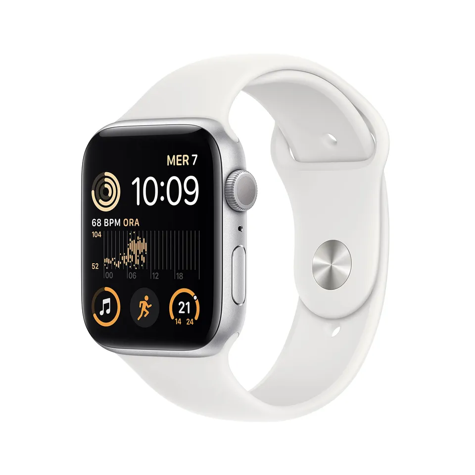 Apple Watch SE 2ª gen GPS 44mm smartwatch argento bianco