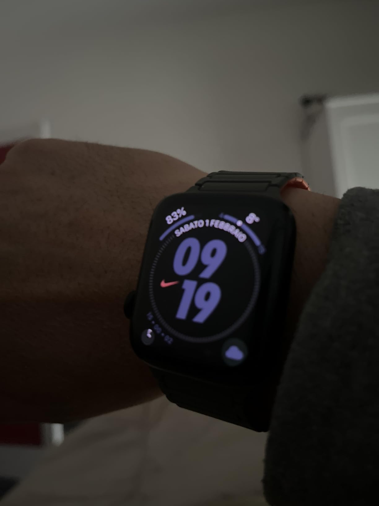 Apple Watch SE 2 gen GPS 44 mm smartwatch argento denim S/M