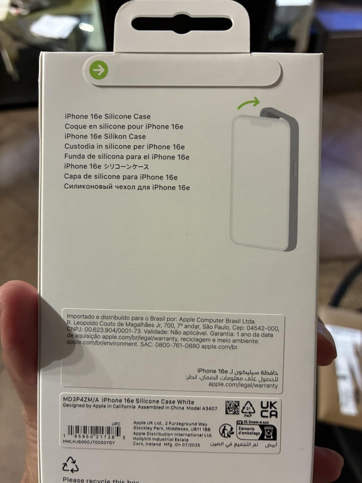 Apple iPhone 16e Custodia Silicone Bianco microfibra