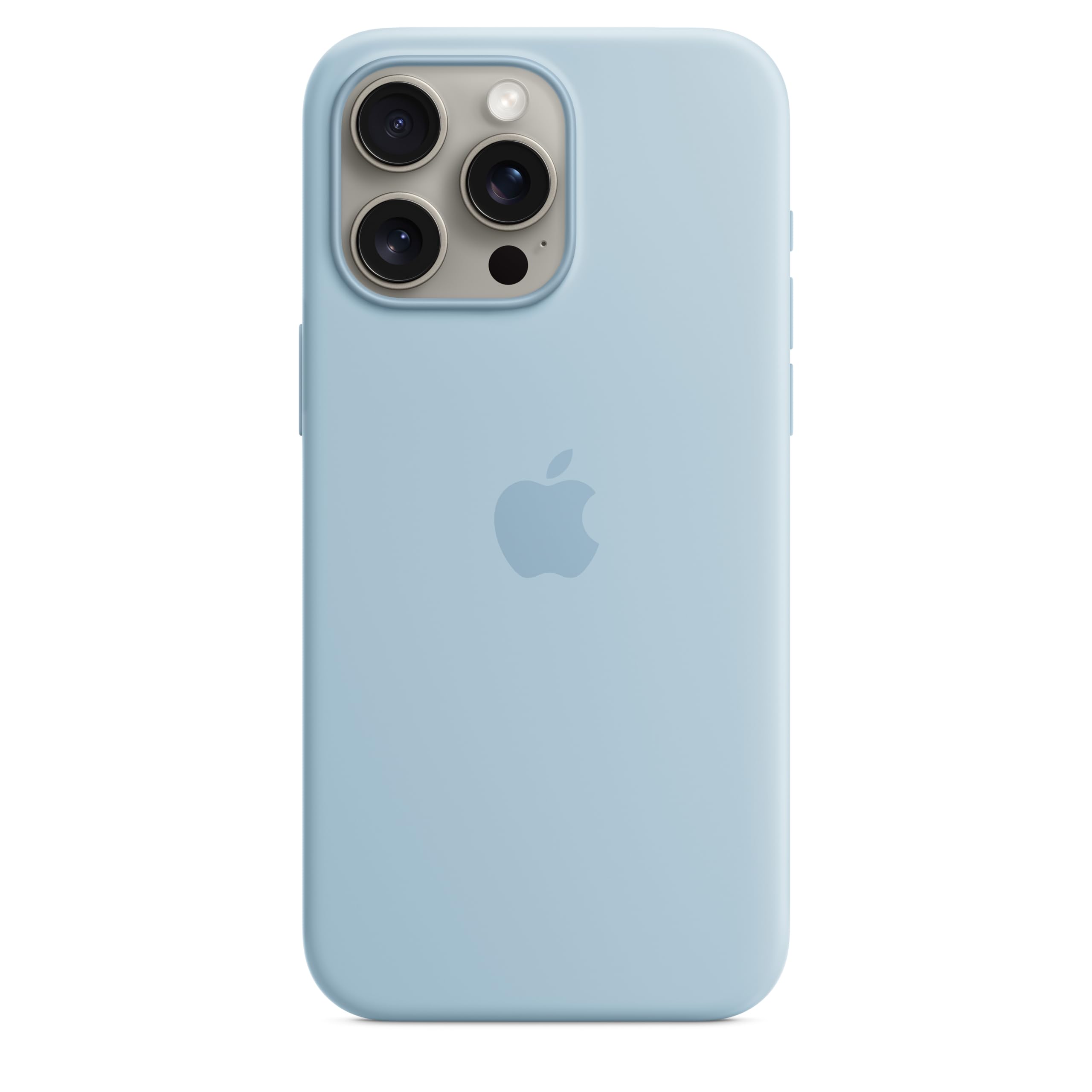 Apple iPhone 15 Pro Max custodia silicone blu chiaro MagSafe