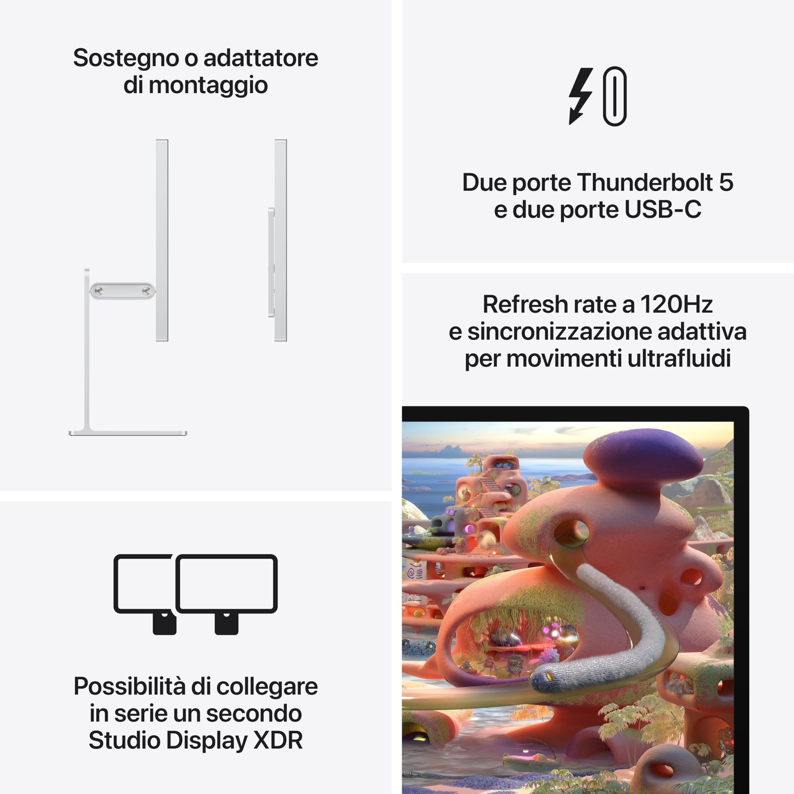 Apple Studio Display XDR Monitor Nanotexture Regolabile