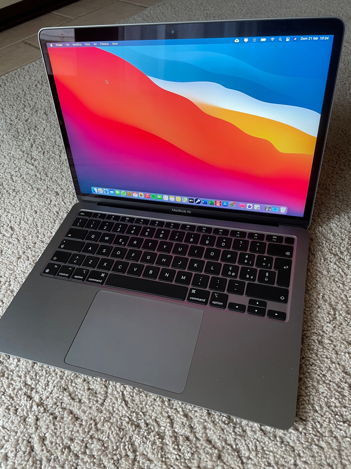 Apple MacBook Air 2020 M1 256GB portatile argento 13 pollici