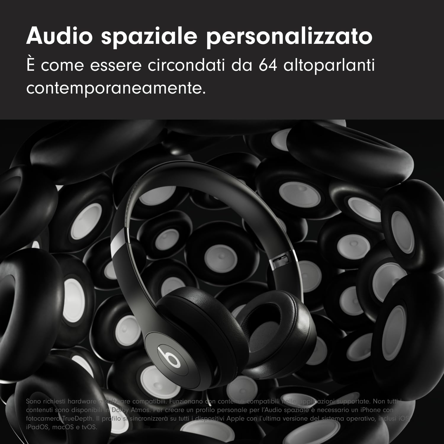 Beats Solo 4 Cuffie On-Ear Nero Opaco 50 Ore Autonomia