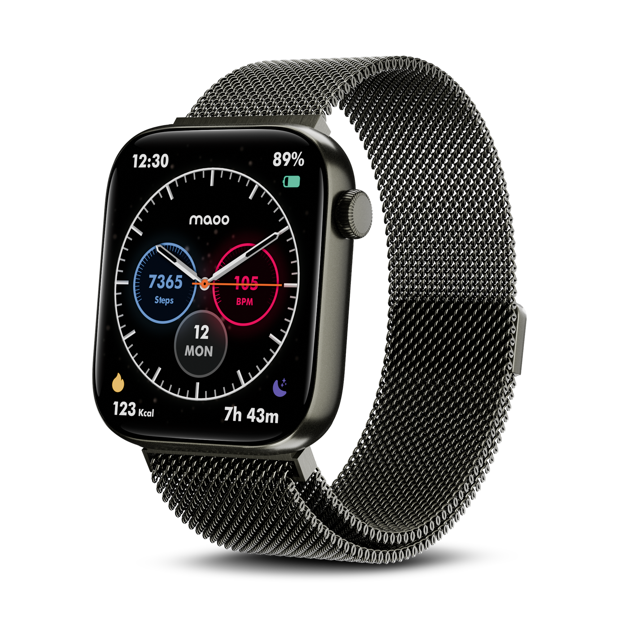 Maoo ProWatch smartwatch gun metal AMOLED